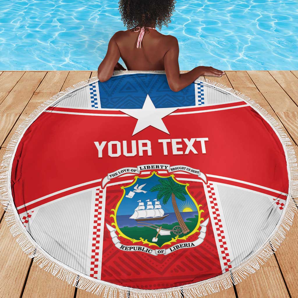 Custom Lone Stars Beach Blanket Liberia Football - Sporty Style