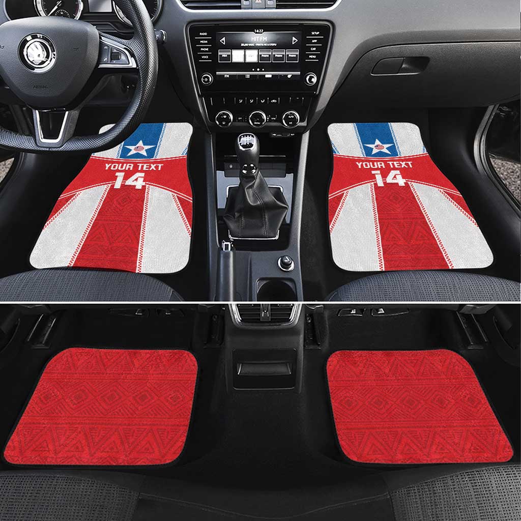 Custom Lone Stars Car Mats Liberia Football - Sporty Style