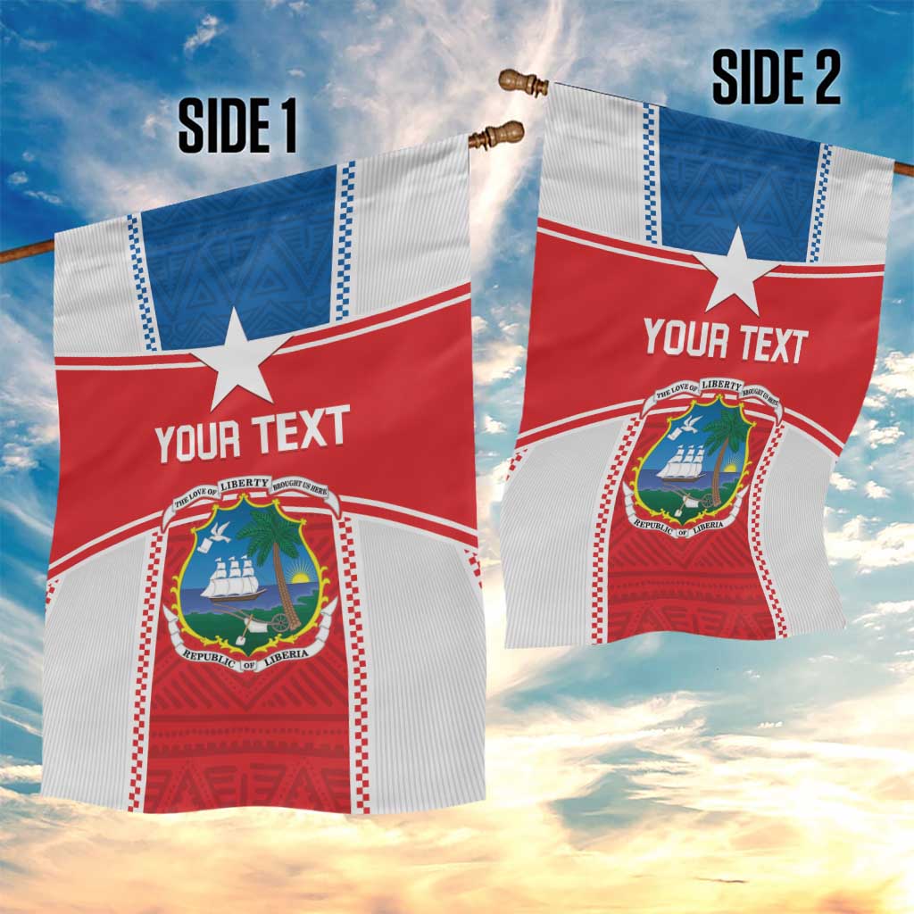 Custom Lone Stars Garden Flag Liberia Football - Sporty Style