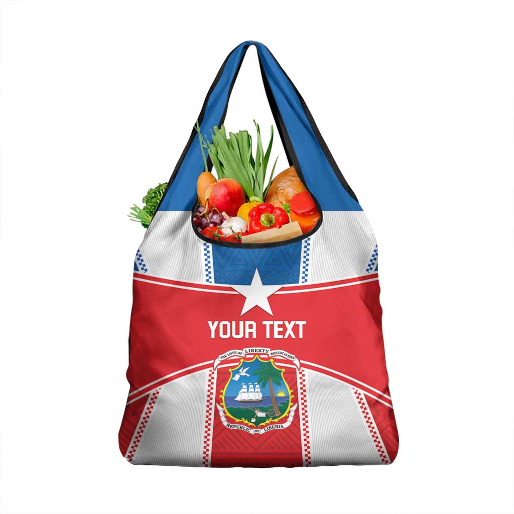 Custom Lone Stars Grocery Bag Liberia Football - Sporty Style