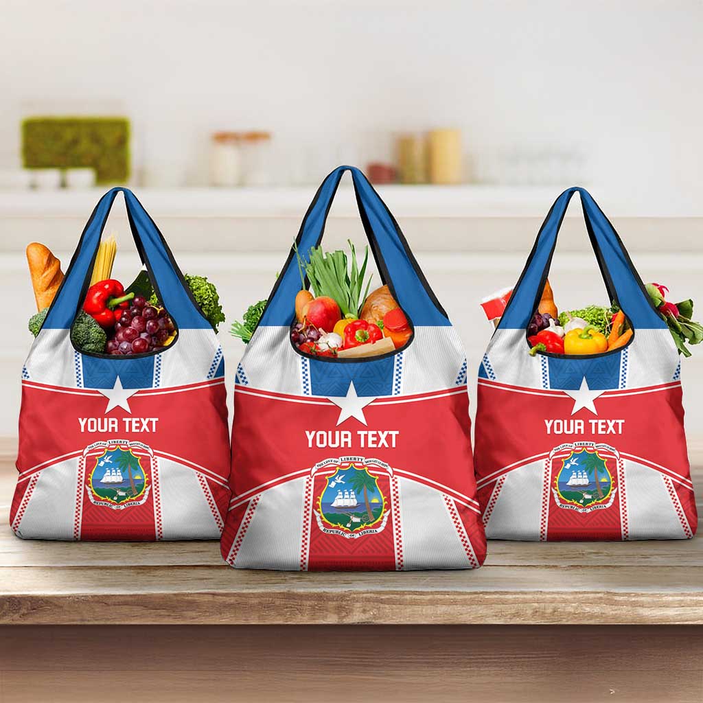 Custom Lone Stars Grocery Bag Liberia Football - Sporty Style