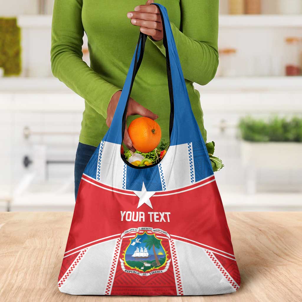 Custom Lone Stars Grocery Bag Liberia Football - Sporty Style