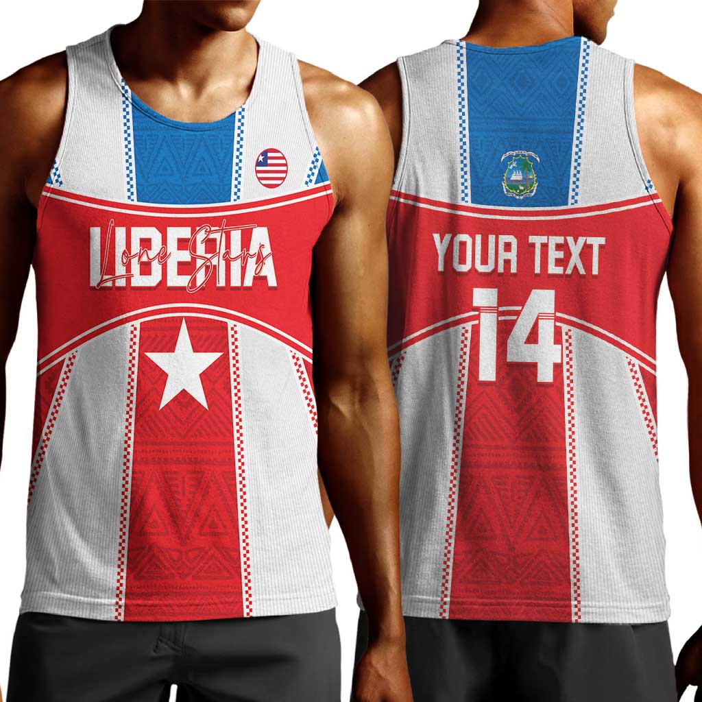 Custom Lone Stars Men Tank Top Liberia Football - Sporty Style