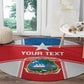 Custom Lone Stars Round Carpet Liberia Football - Sporty Style