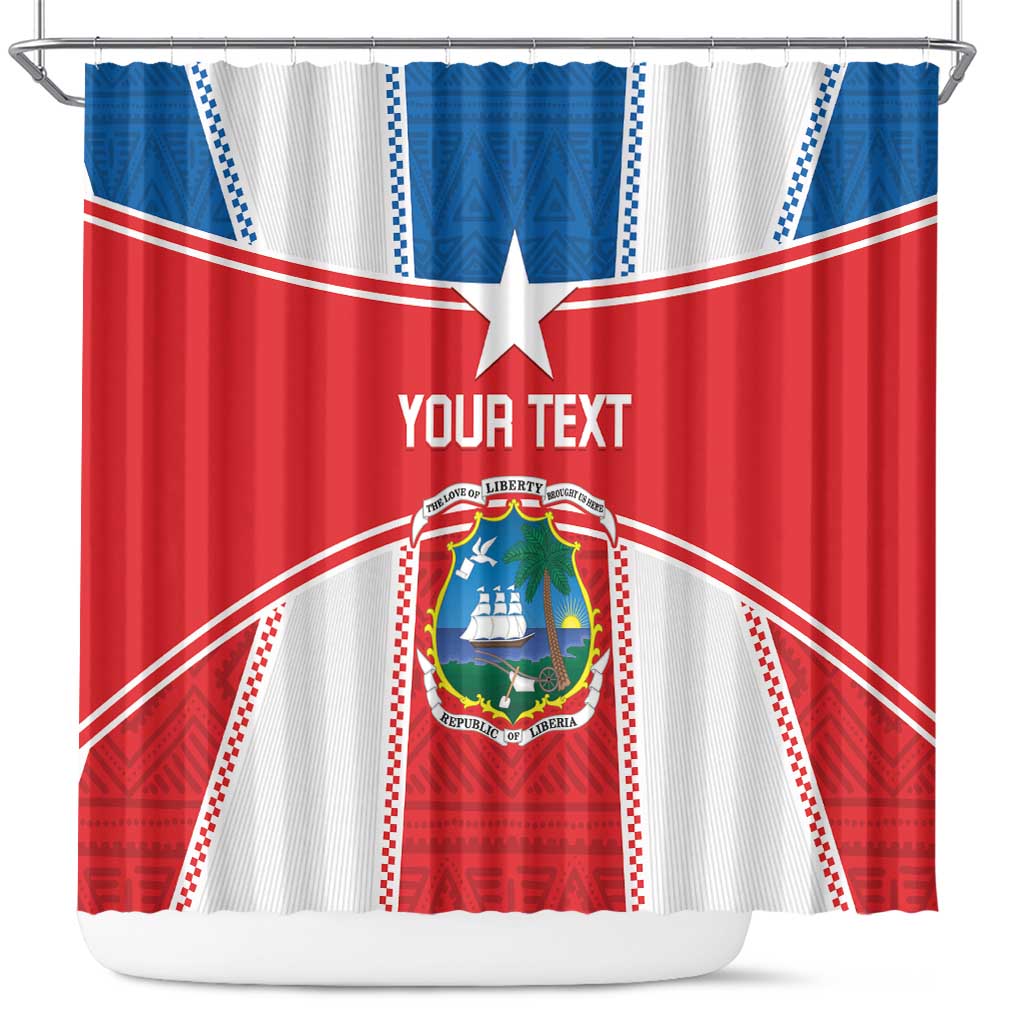 Custom Lone Stars Shower Curtain Liberia Football - Sporty Style