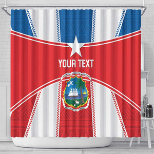 Custom Lone Stars Shower Curtain Liberia Football - Sporty Style