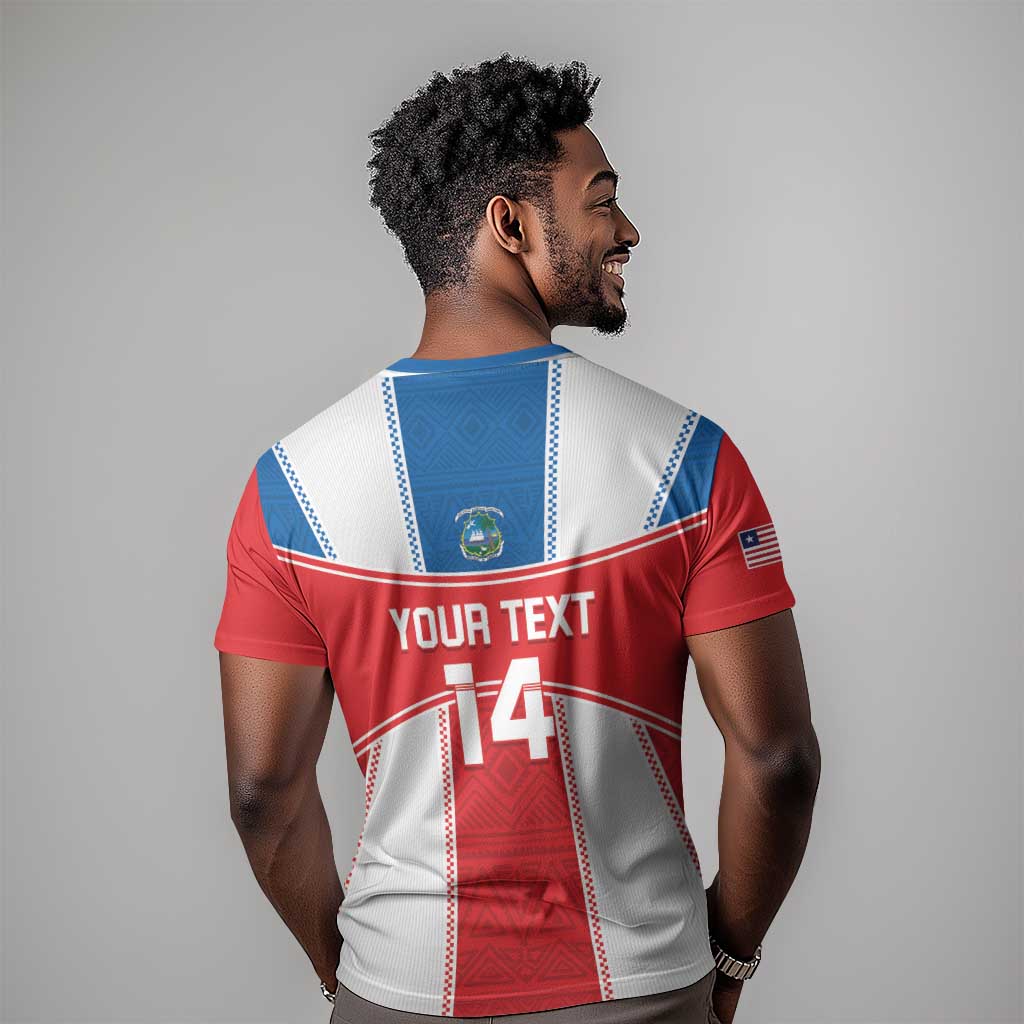Custom Lone Stars T shirt Liberia Football - Sporty Style