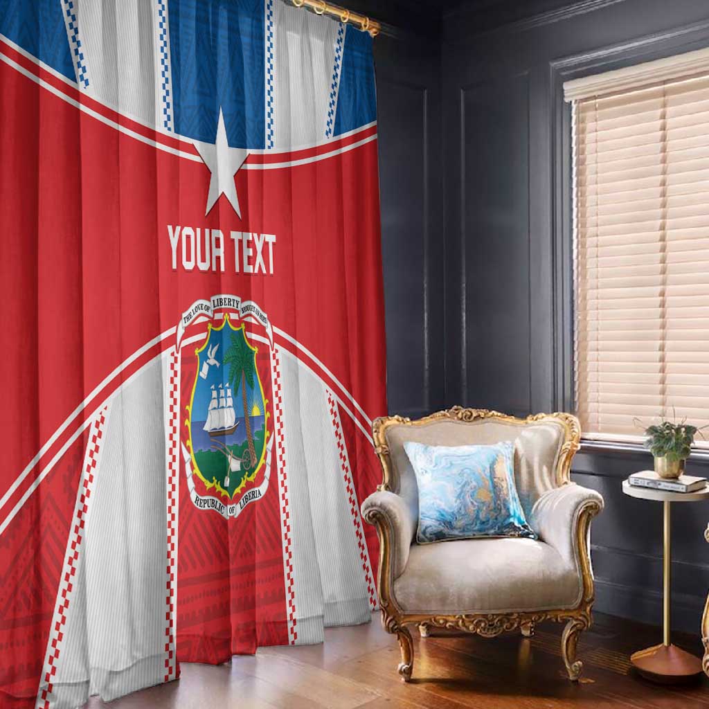 Custom Lone Stars Window Curtain Liberia Football - Sporty Style