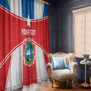 Custom Lone Stars Window Curtain Liberia Football - Sporty Style