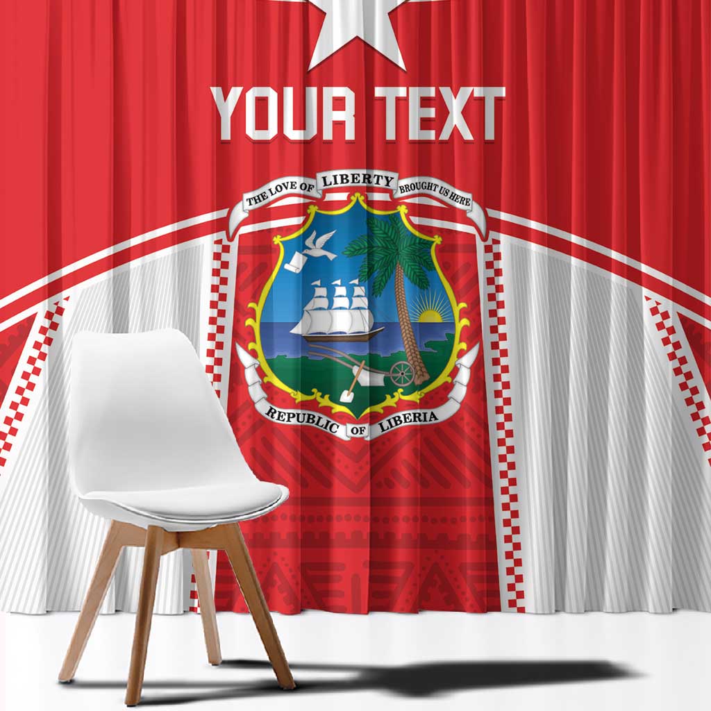 Custom Lone Stars Window Curtain Liberia Football - Sporty Style