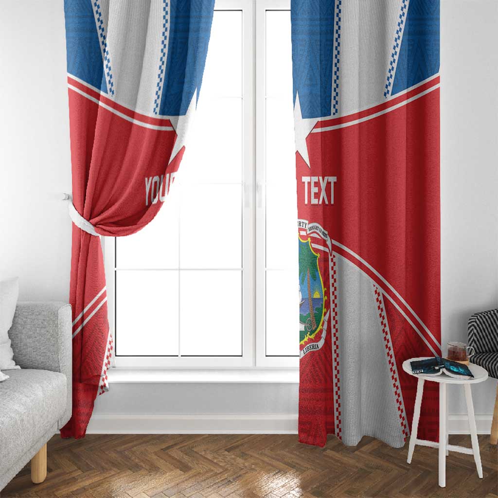 Custom Lone Stars Window Curtain Liberia Football - Sporty Style