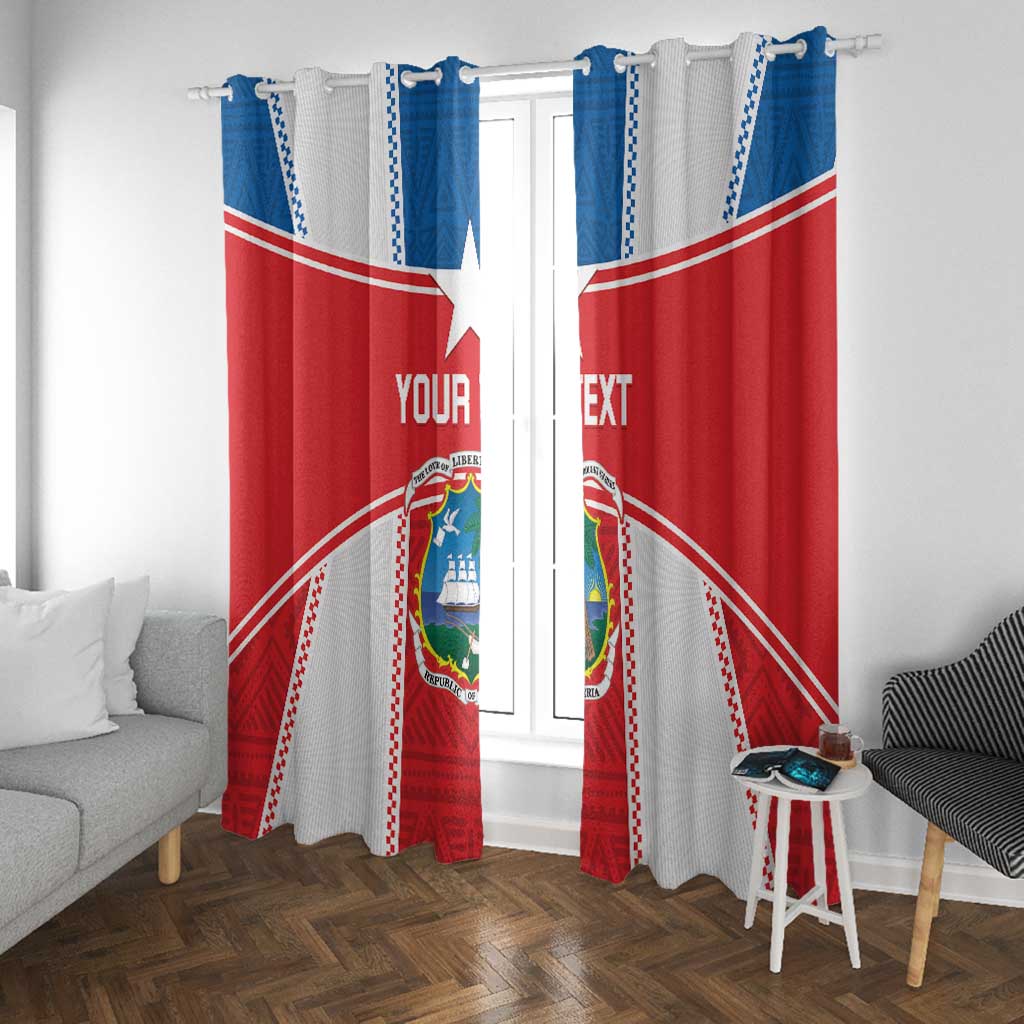Custom Lone Stars Window Curtain Liberia Football - Sporty Style