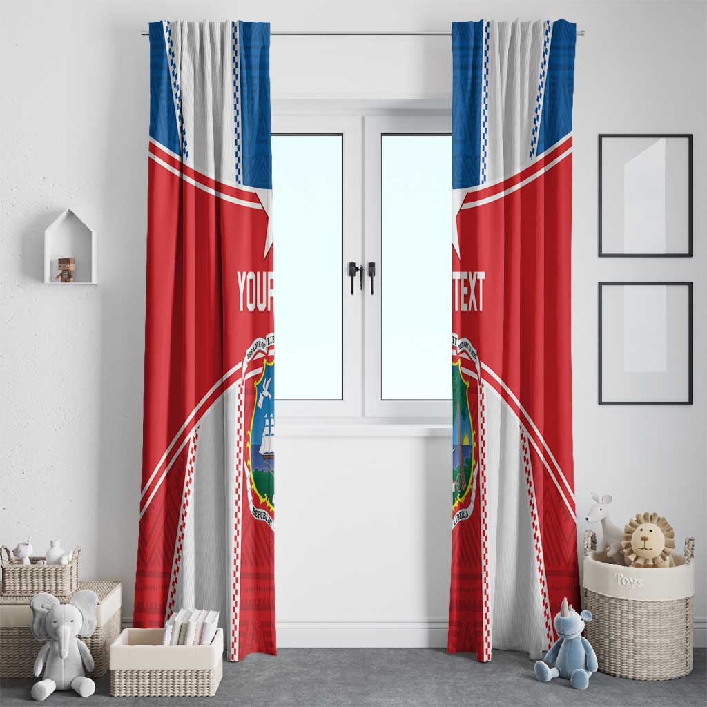 Custom Lone Stars Window Curtain Liberia Football - Sporty Style