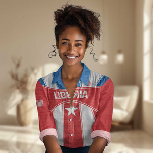 Custom Lone Stars Women Casual Shirt Liberia Football - Sporty Style LT14