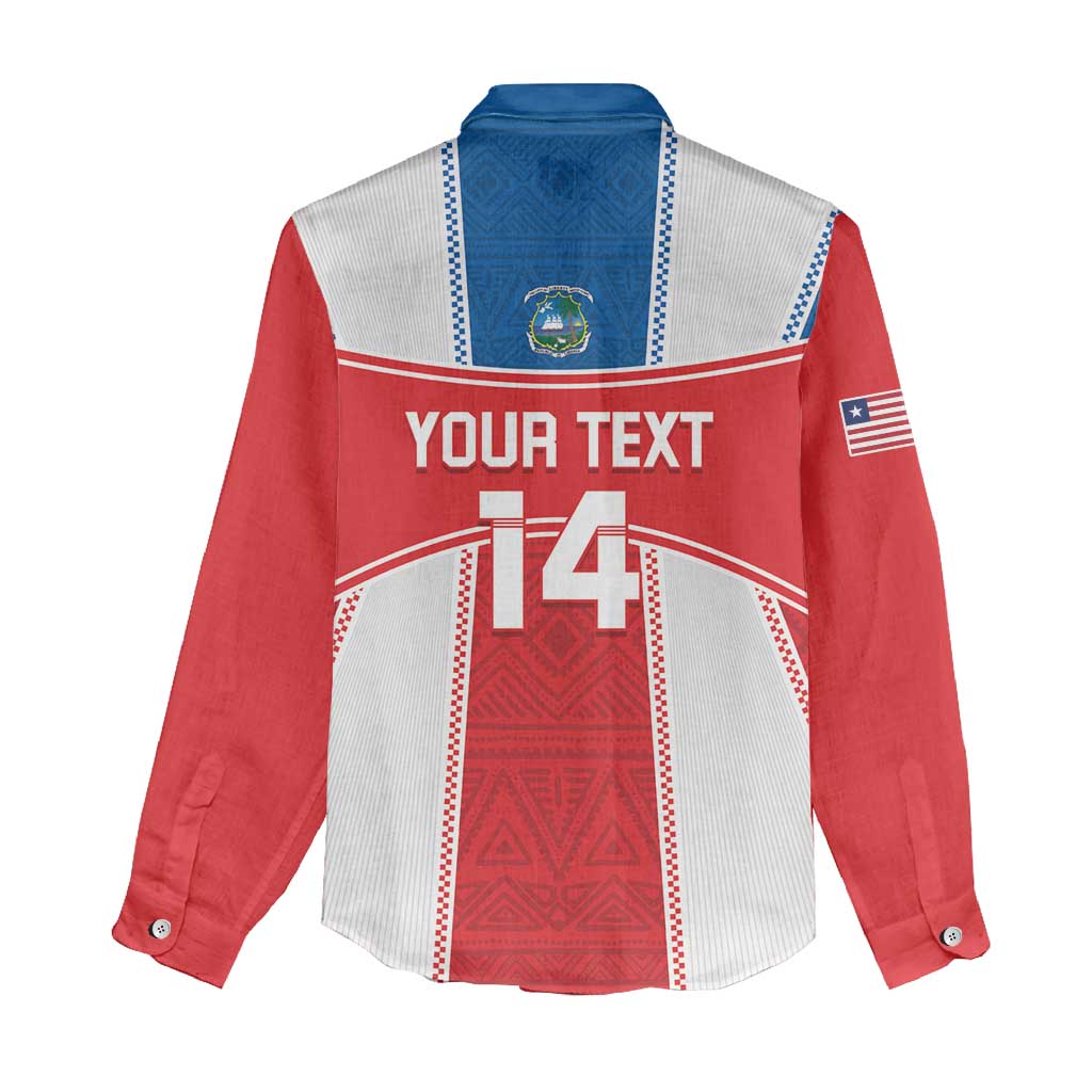 Custom Lone Stars Women Casual Shirt Liberia Football - Sporty Style LT14