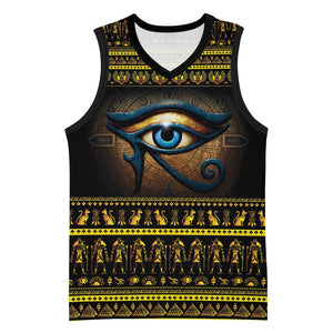 Ancient Egypt Eye Of Ra Basketball Jersey Sun To The Egyptians - African Pride