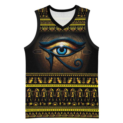 Ancient Egypt Eye Of Ra Basketball Jersey Sun To The Egyptians - African Pride
