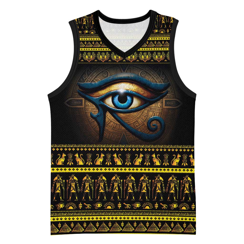 Ancient Egypt Eye Of Ra Basketball Jersey Sun To The Egyptians LT14