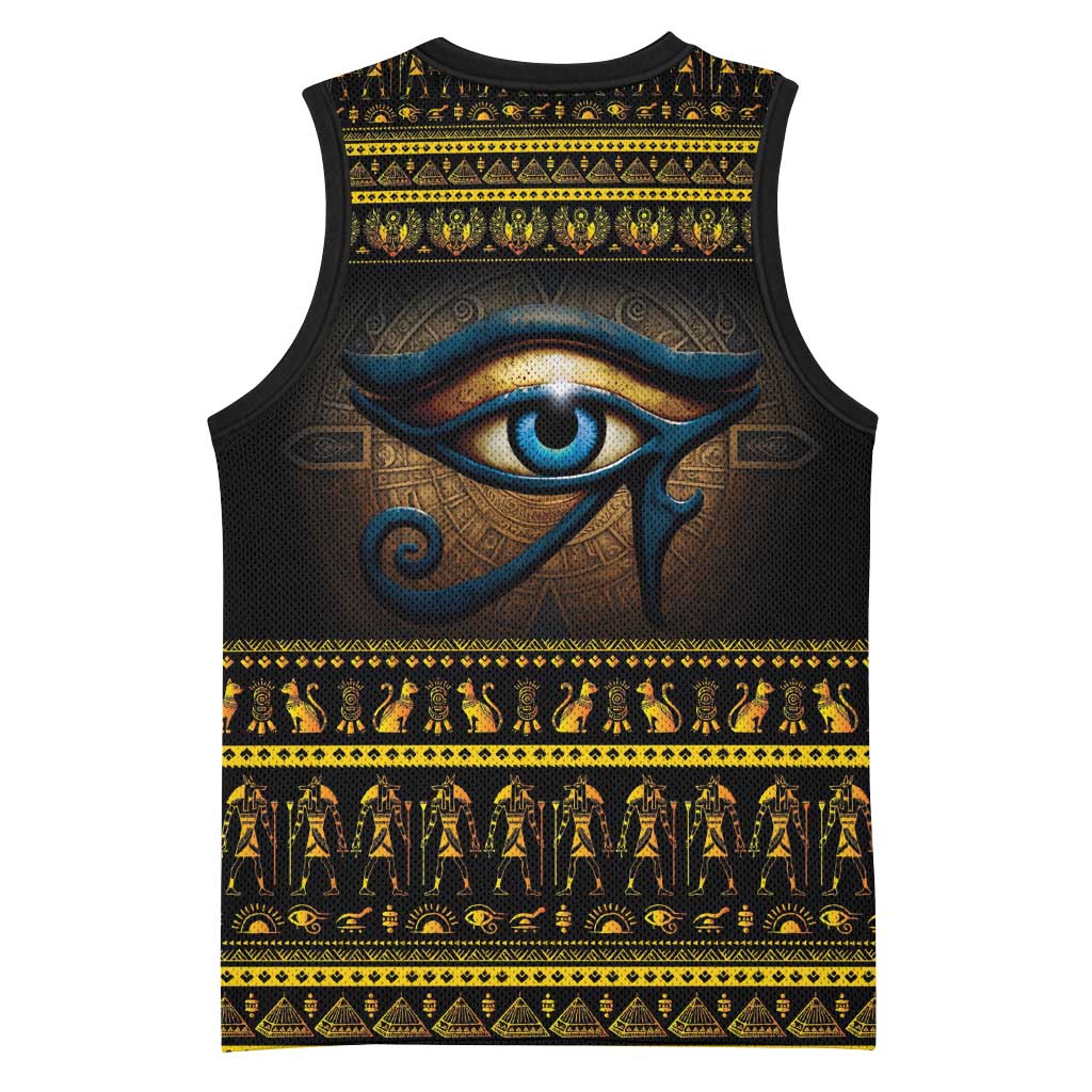 Ancient Egypt Eye Of Ra Basketball Jersey Sun To The Egyptians - African Pride