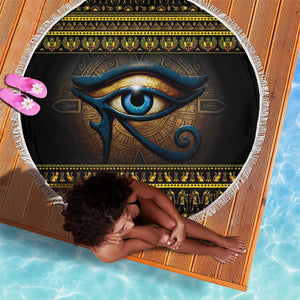Ancient Egypt Eye Of Ra Beach Blanket Sun To The Egyptians