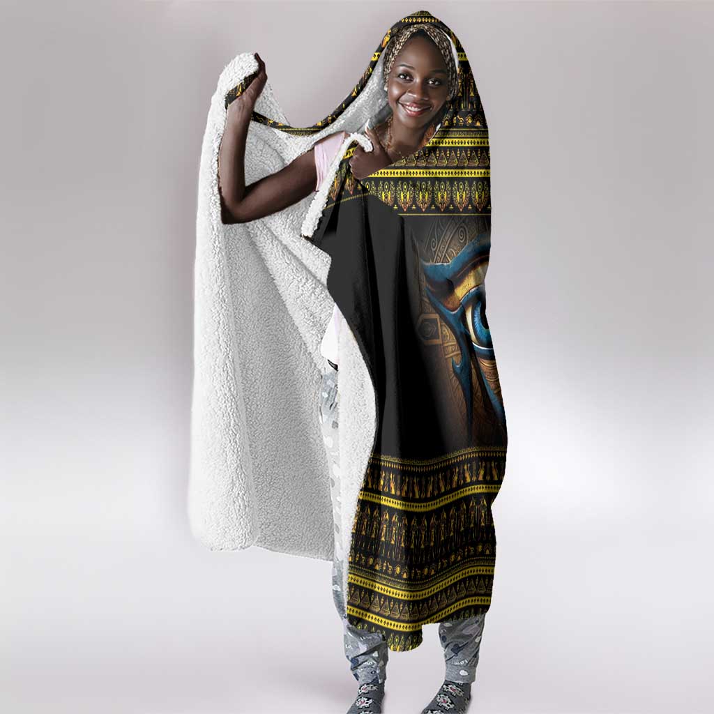 Ancient Egypt Eye Of Ra Hooded Blanket Sun To The Egyptians