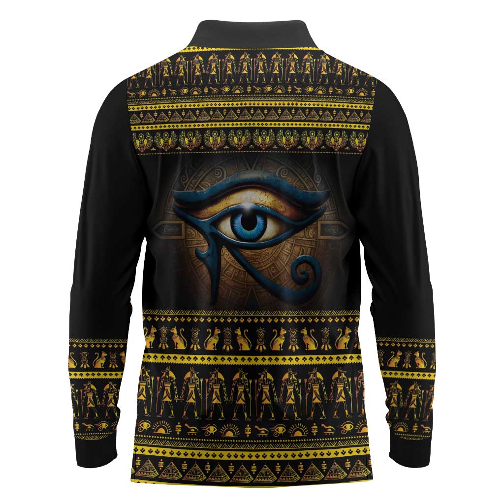 Ancient Egypt Eye Of Ra Long Sleeve Polo Shirt Sun To The Egyptians