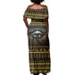Ancient Egypt Eye Of Ra Off Shoulder Maxi Dress Sun To The Egyptians