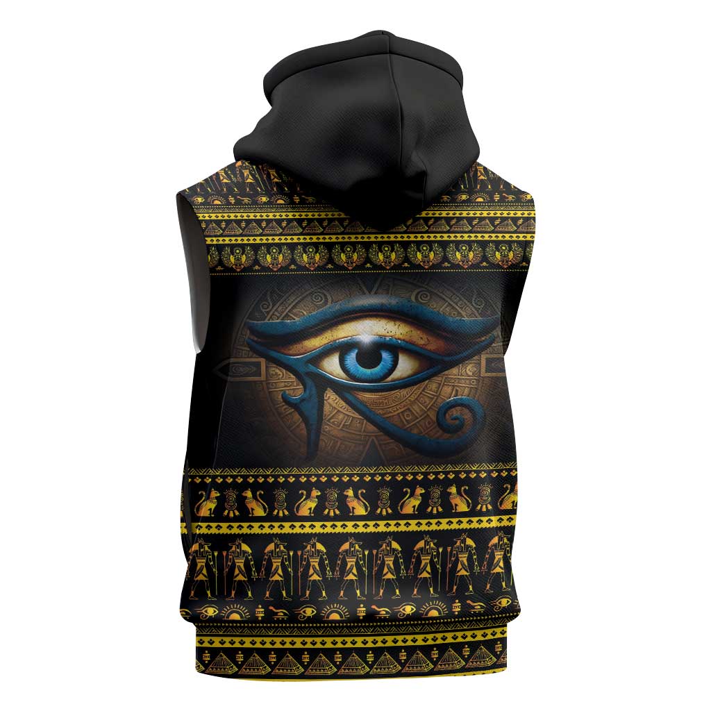 Ancient Egypt Eye Of Ra Sleeveless Hoodie Sun To The Egyptians - African Pride