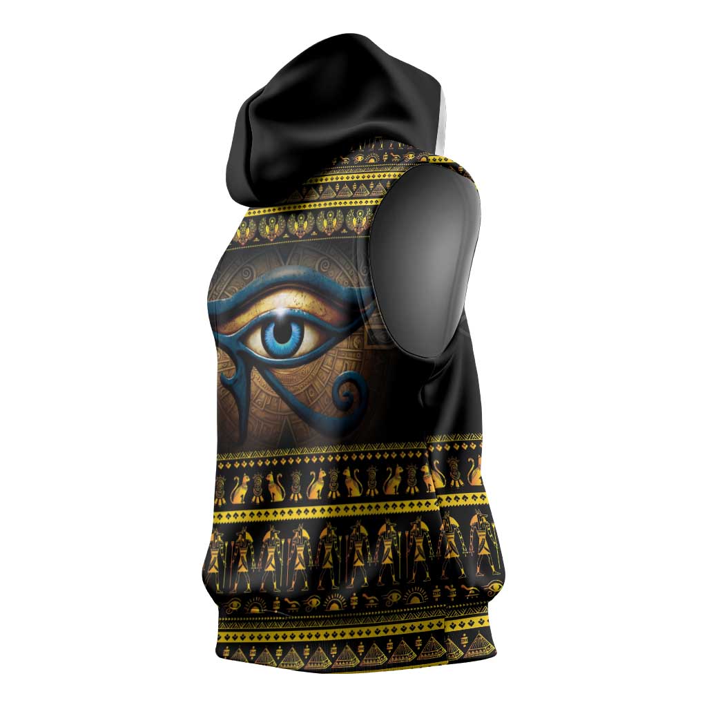Ancient Egypt Eye Of Ra Sleeveless Hoodie Sun To The Egyptians - African Pride