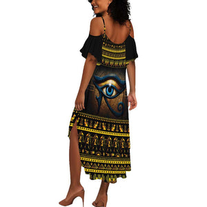 Ancient Egypt Eye Of Ra Summer Maxi Dress Sun To The Egyptians