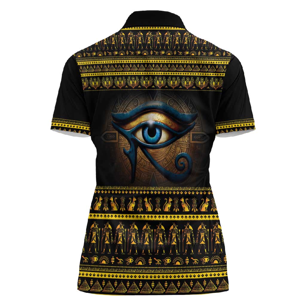 Ancient Egypt Eye Of Ra Women Polo Shirt Sun To The Egyptians