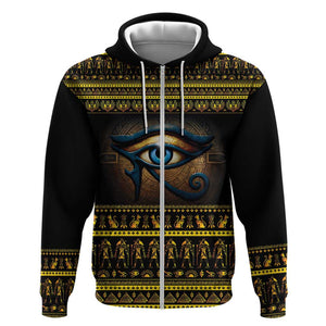 Ancient Egypt Eye Of Ra Zip Hoodie Sun To The Egyptians