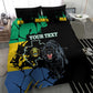 Personalized Gabon Black Panther Bedding Set Gabonese Map Grunge Style