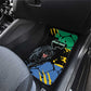 Personalized Gabon Black Panther Car Mats Gabonese Map Grunge Style