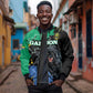 Personalized Gabon Black Panther Sleeve Zip Bomber Jacket Gabonese Map Grunge Style