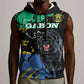 Personalized Gabon Black Panther Sleeveless Hoodie Gabonese Map Grunge Style - African Pride