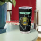 Personalized Gabon Black Panther Tumbler Cup Gabonese Map Grunge Style