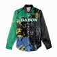 Personalized Gabon Black Panther Women Casual Shirt Gabonese Map Grunge Style LT14