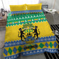 Afro Gabon Christmas Bedding Set Joyeux Noel Coat Of Arms - African Pattern