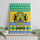 Afro Gabon Christmas Canvas Wall Art Joyeux Noel Coat Of Arms - African Pattern