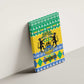 Afro Gabon Christmas Canvas Wall Art Joyeux Noel Coat Of Arms - African Pattern
