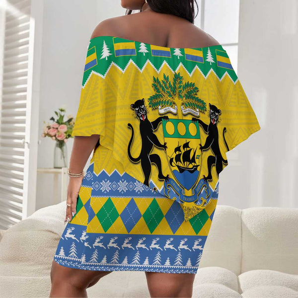 Afro Gabon Christmas Luggage Cover Coat Of Arms Mix African Pattern LT15 main image 0