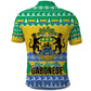 Afro Gabon Christmas Polo Shirt Joyeux Noel Coat Of Arms - African Pattern