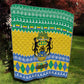 Afro Gabon Christmas Quilt Joyeux Noel Coat Of Arms - African Pattern