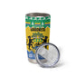 Afro Gabon Christmas Tumbler Cup Joyeux Noel Coat Of Arms - African Pattern