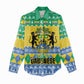 Afro Gabon Christmas Women Casual Shirt Joyeux Noel Coat Of Arms - African Pattern LT14