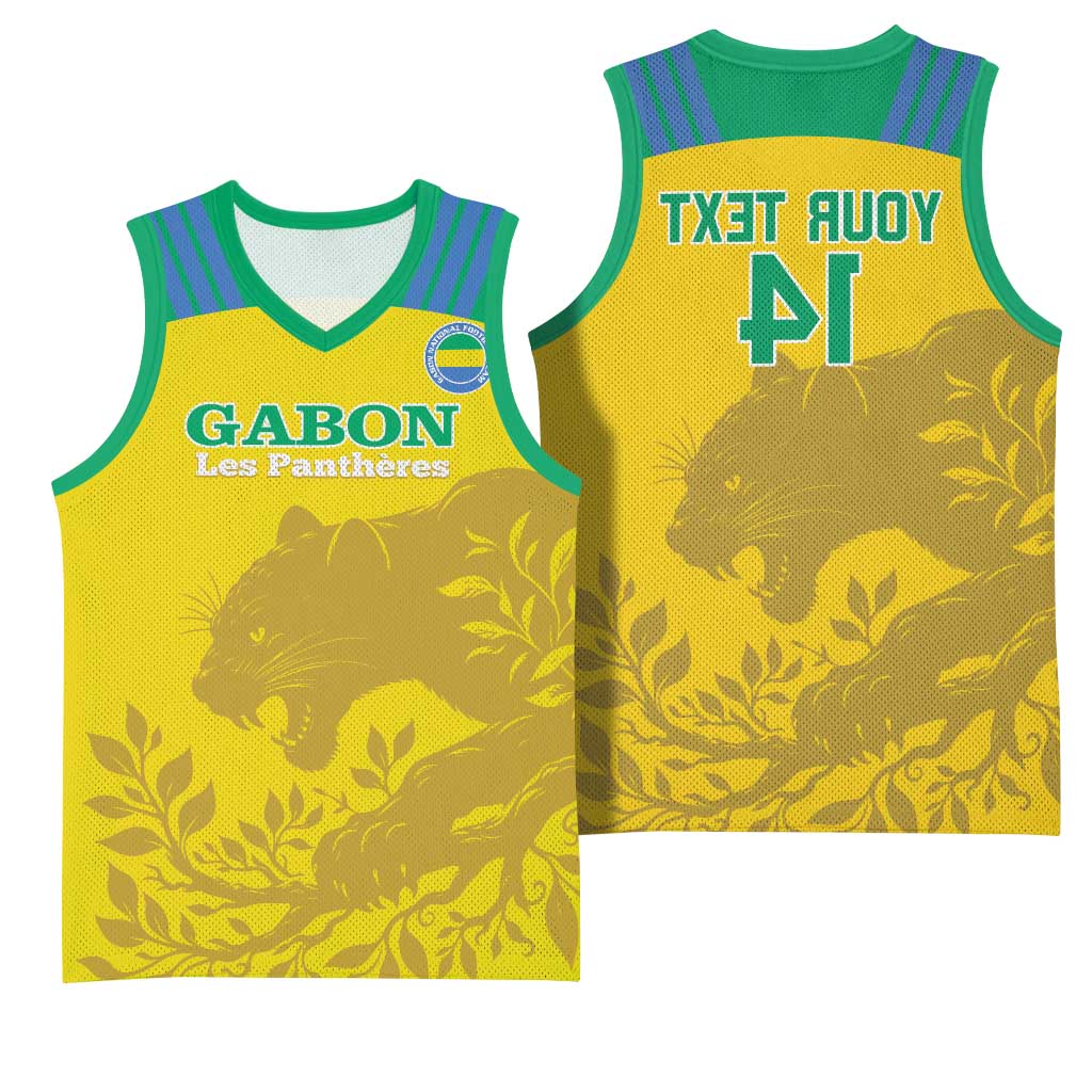 Personalized Gabon Football Basketball Jersey Allez Les Pantheres - African Pride
