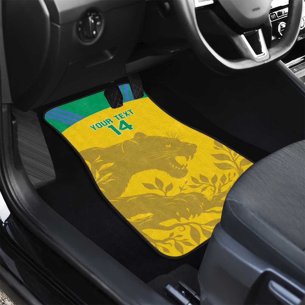Personalized Gabon Football Car Mats Allez Les Pantheres
