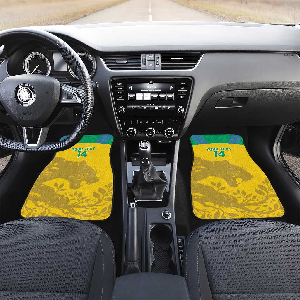 Personalized Gabon Football Car Mats Allez Les Pantheres