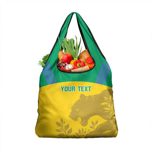 Personalized Gabon Football Grocery Bag Allez Les Pantheres